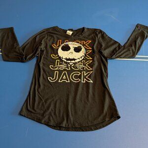 The Nightmare Before Christmas Black "Jack" Tee With Reversible Sequins XL 14-16